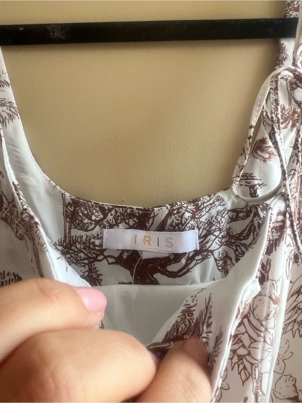 iris Brown Floral Tie-Shoulder Bodice corset Top - Picture 7 of 7
